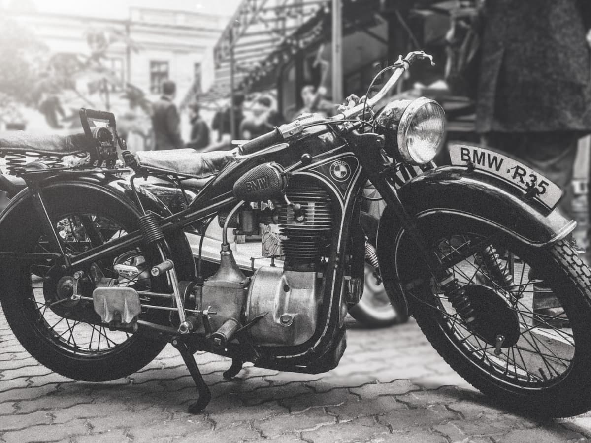 Black and Grey BMW motorcycle